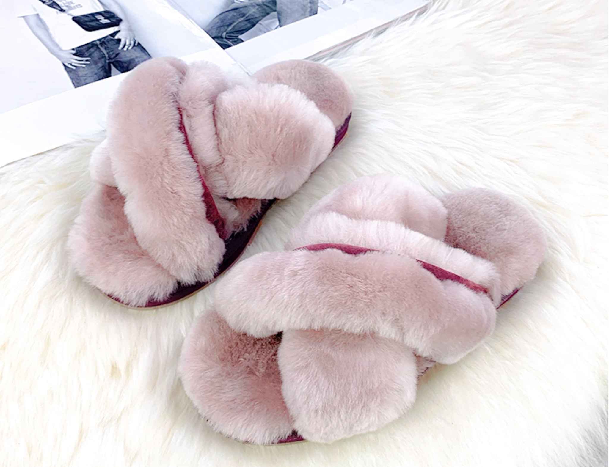 Bliss real wool pink