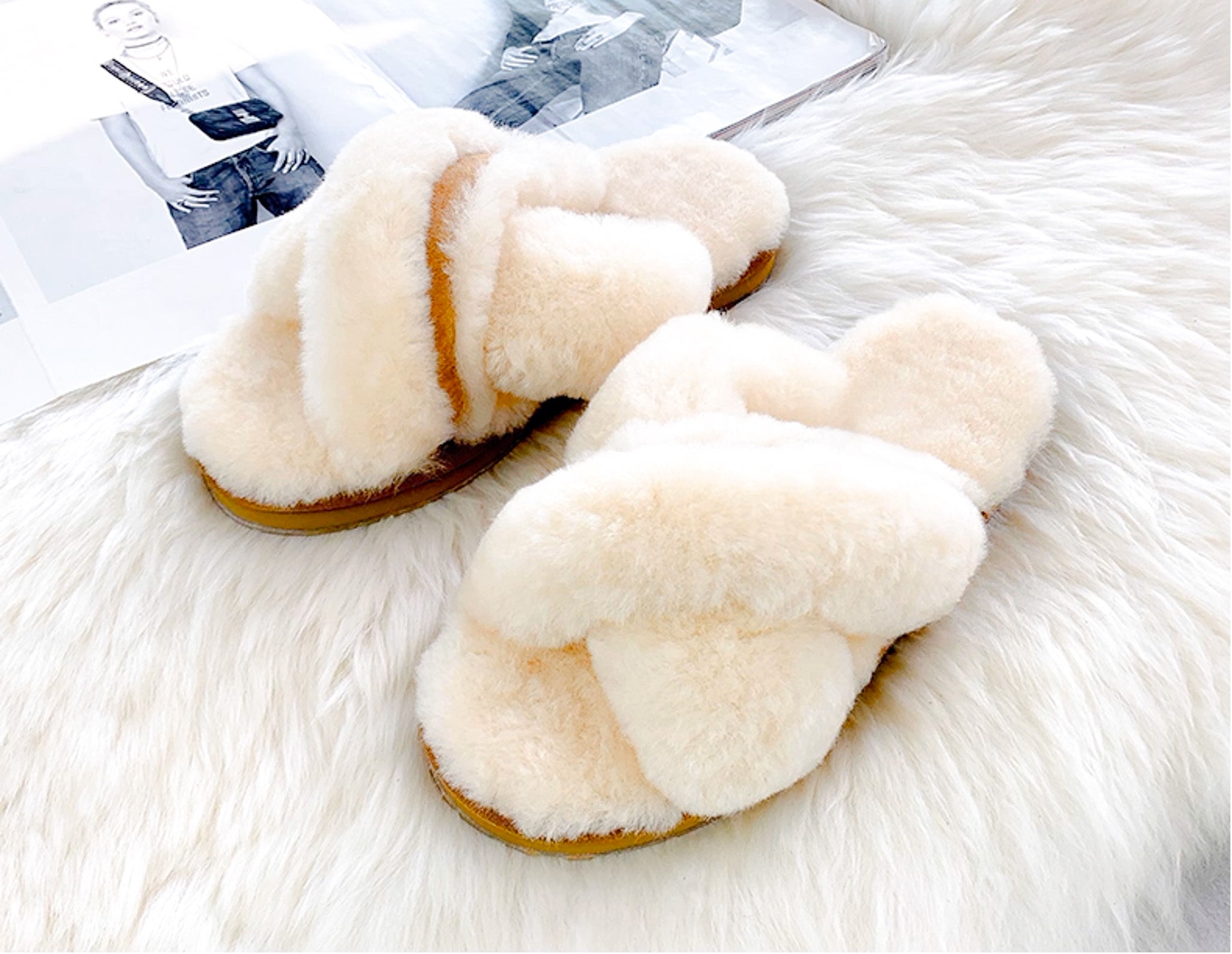 Bliss real wool white