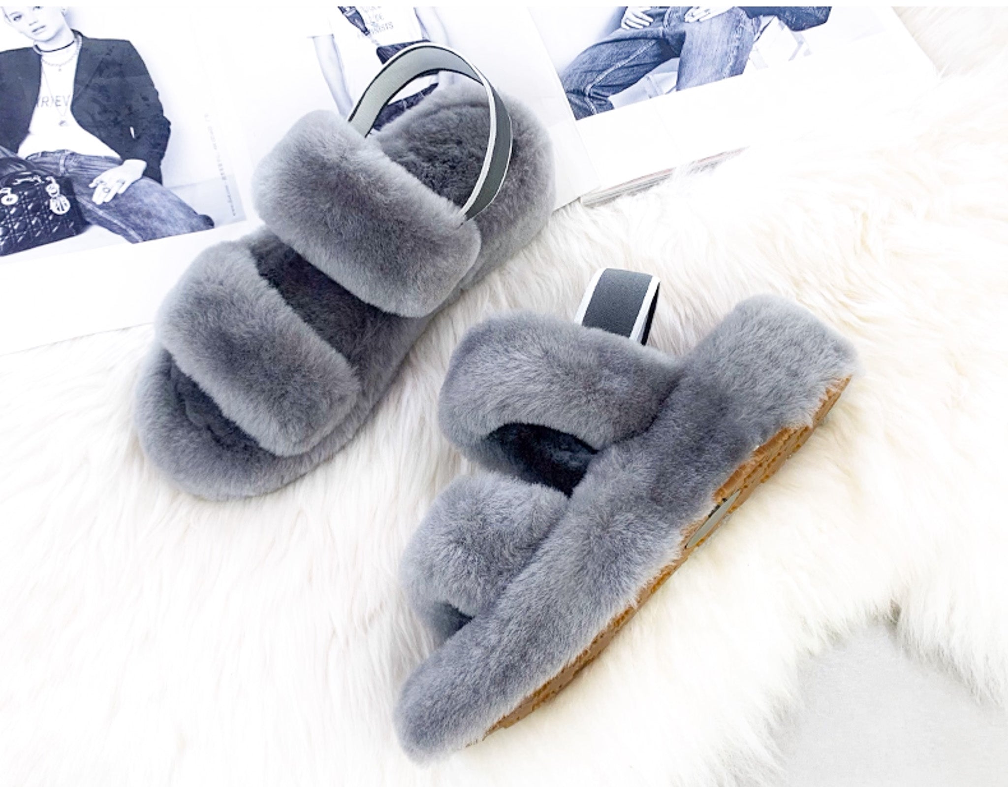Kael gray real wool