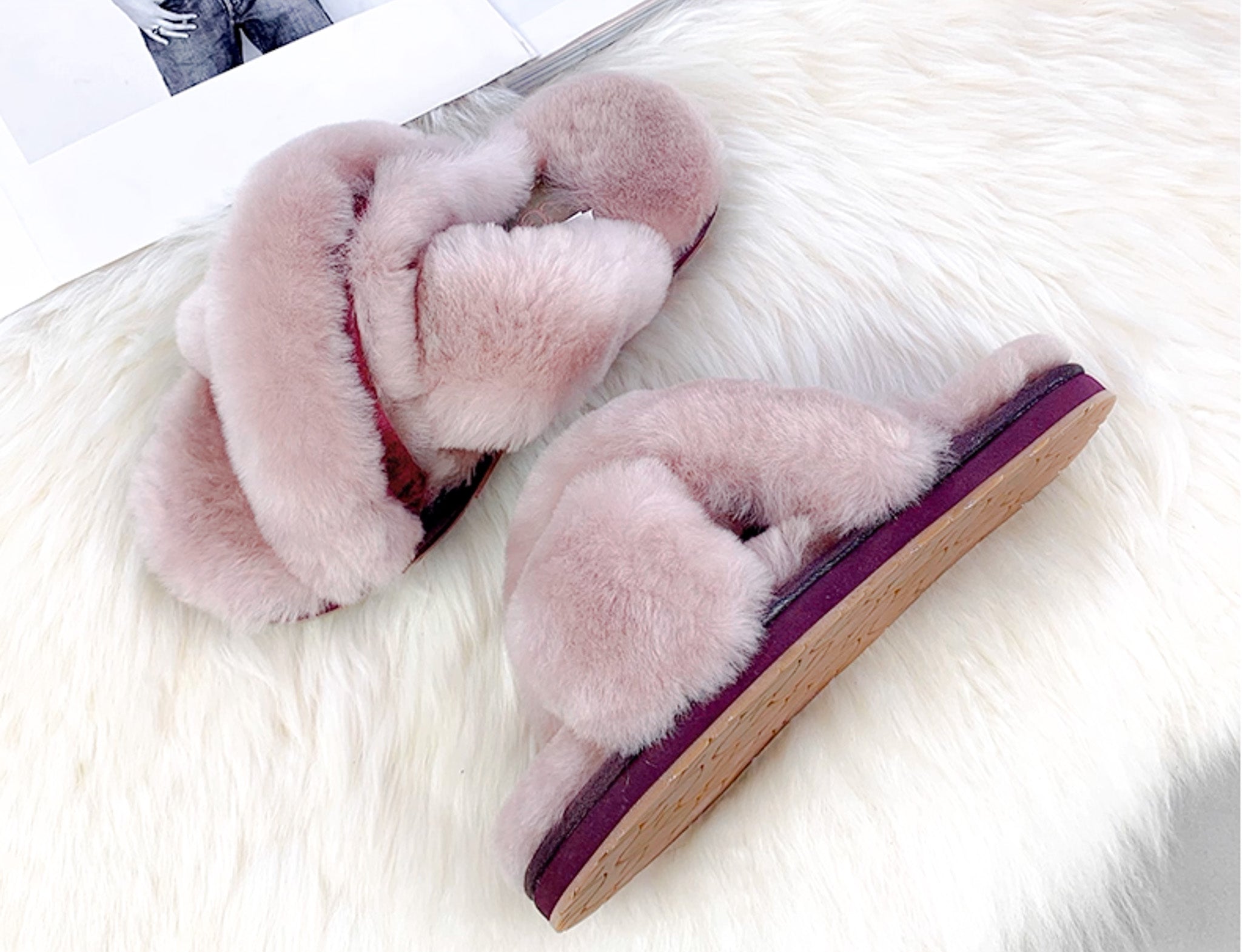 Bliss real wool pink