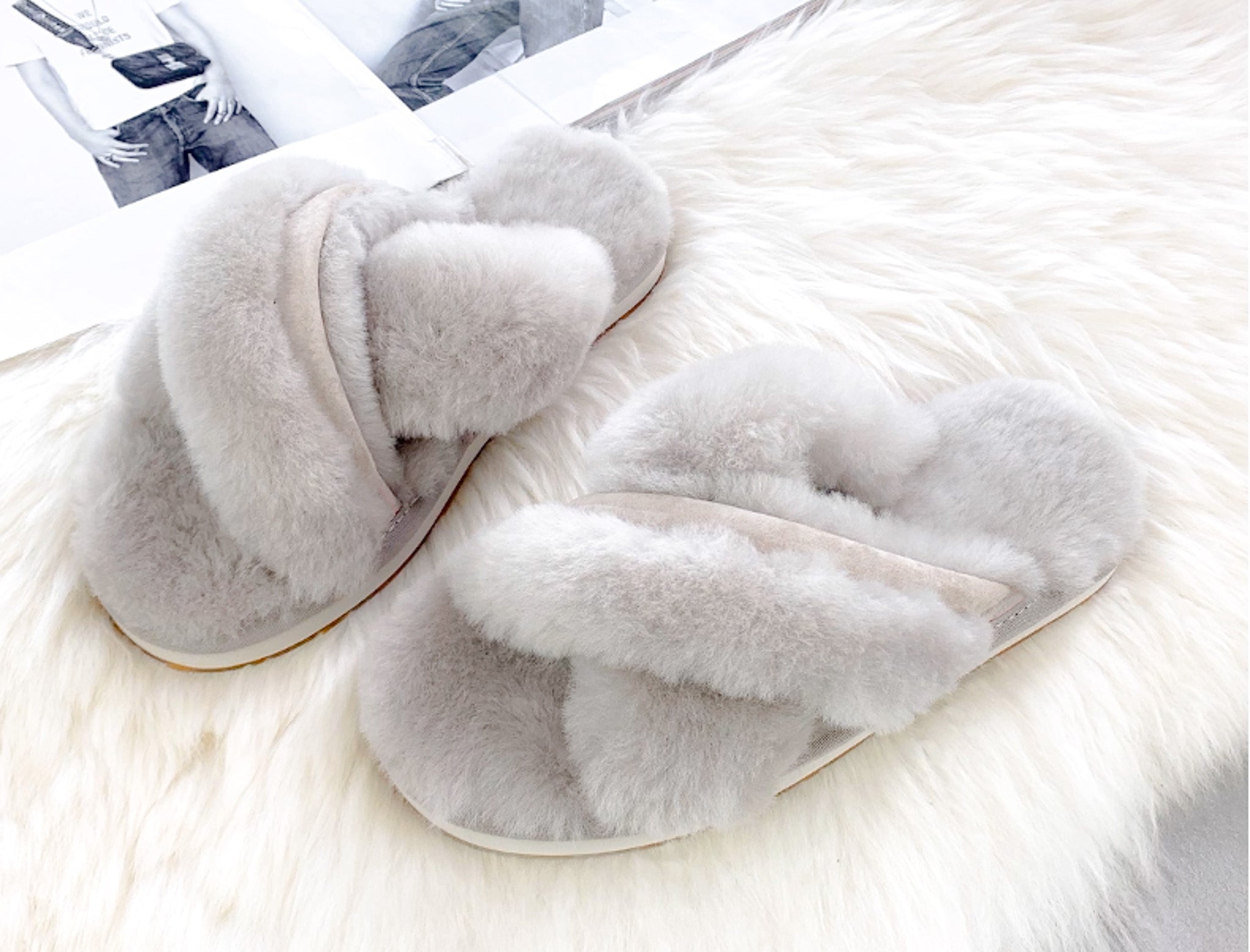 Bliss real wool gray
