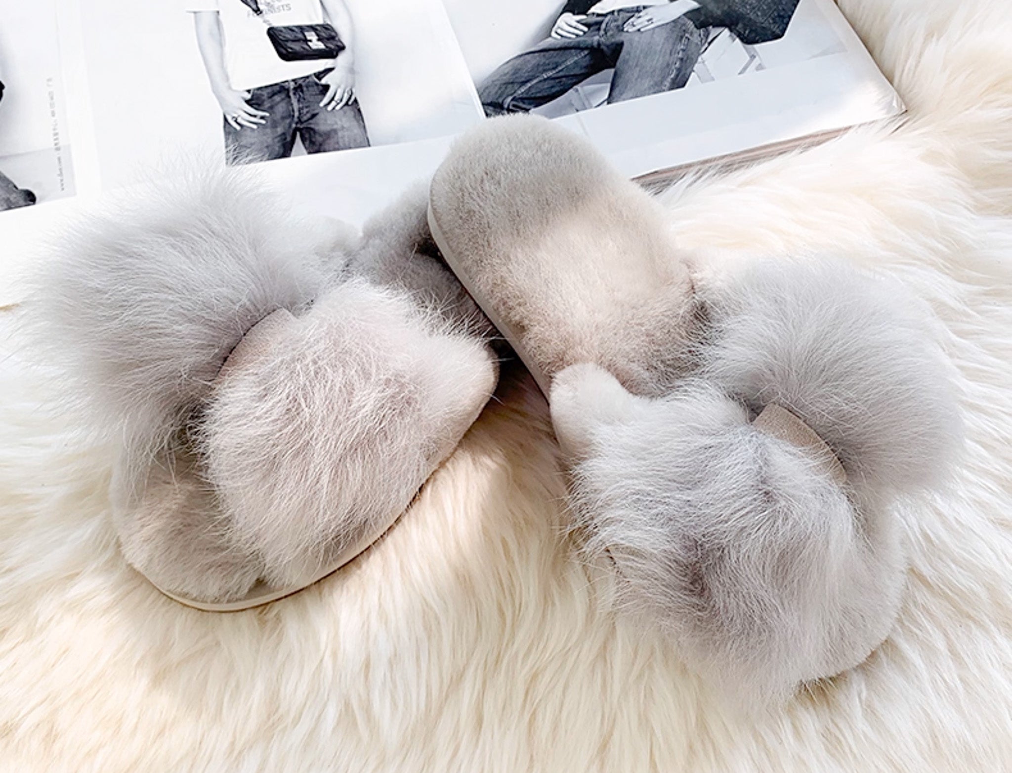 Veda real wool gray