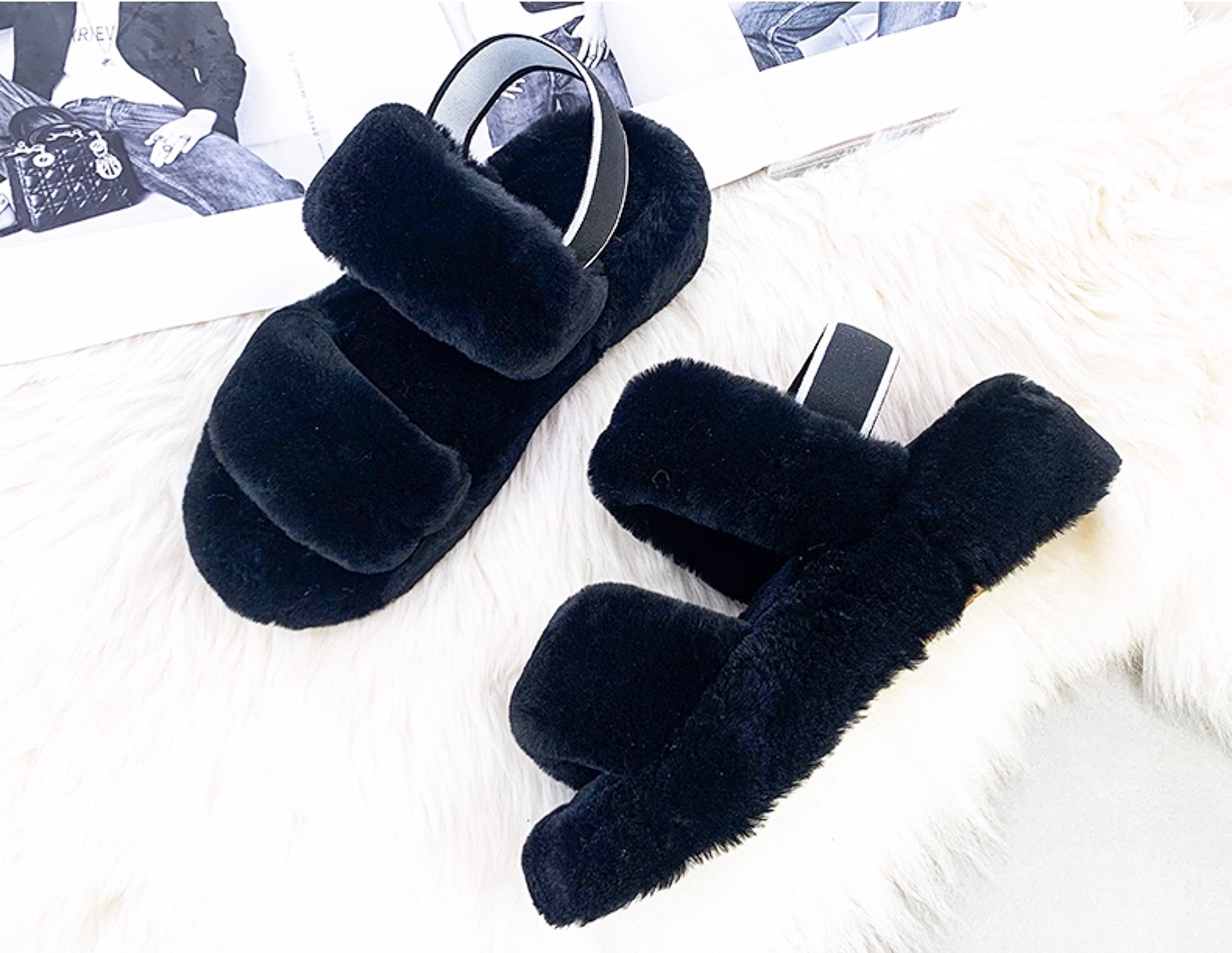 Kael black real wool