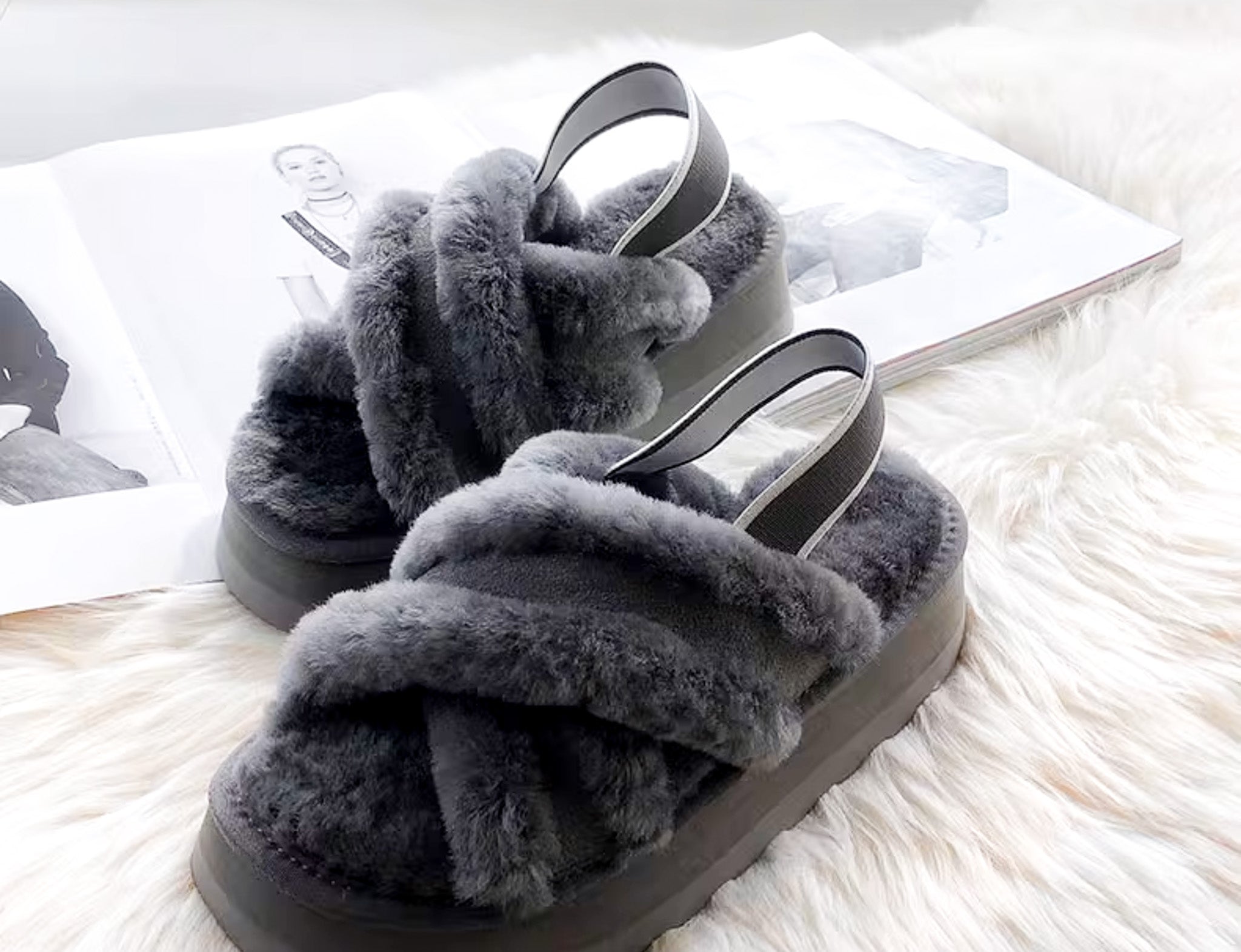 Riga black real wool