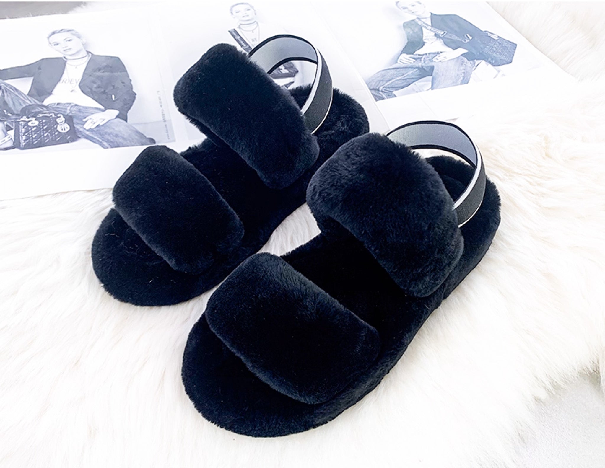 Kael black real wool