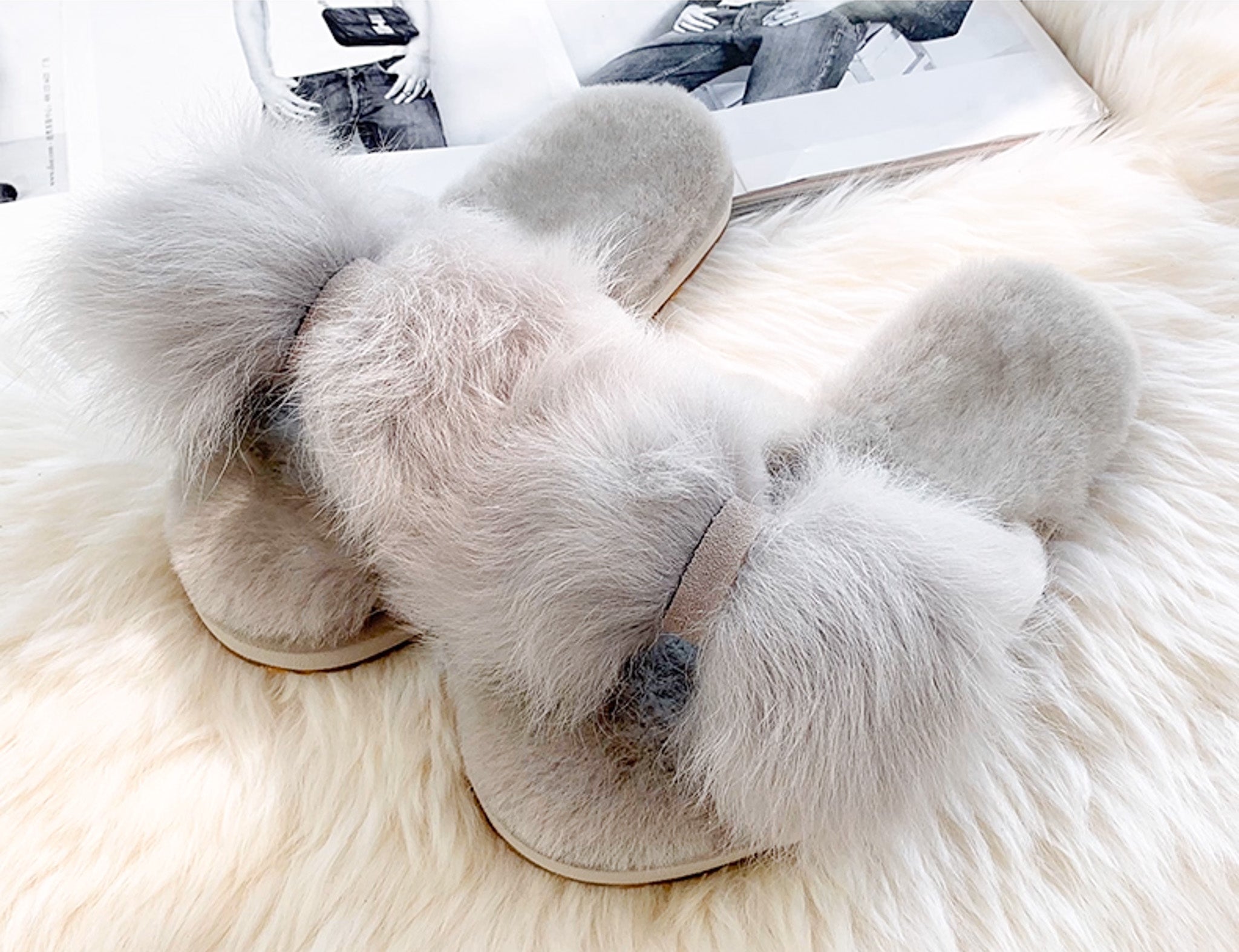 Veda real wool gray