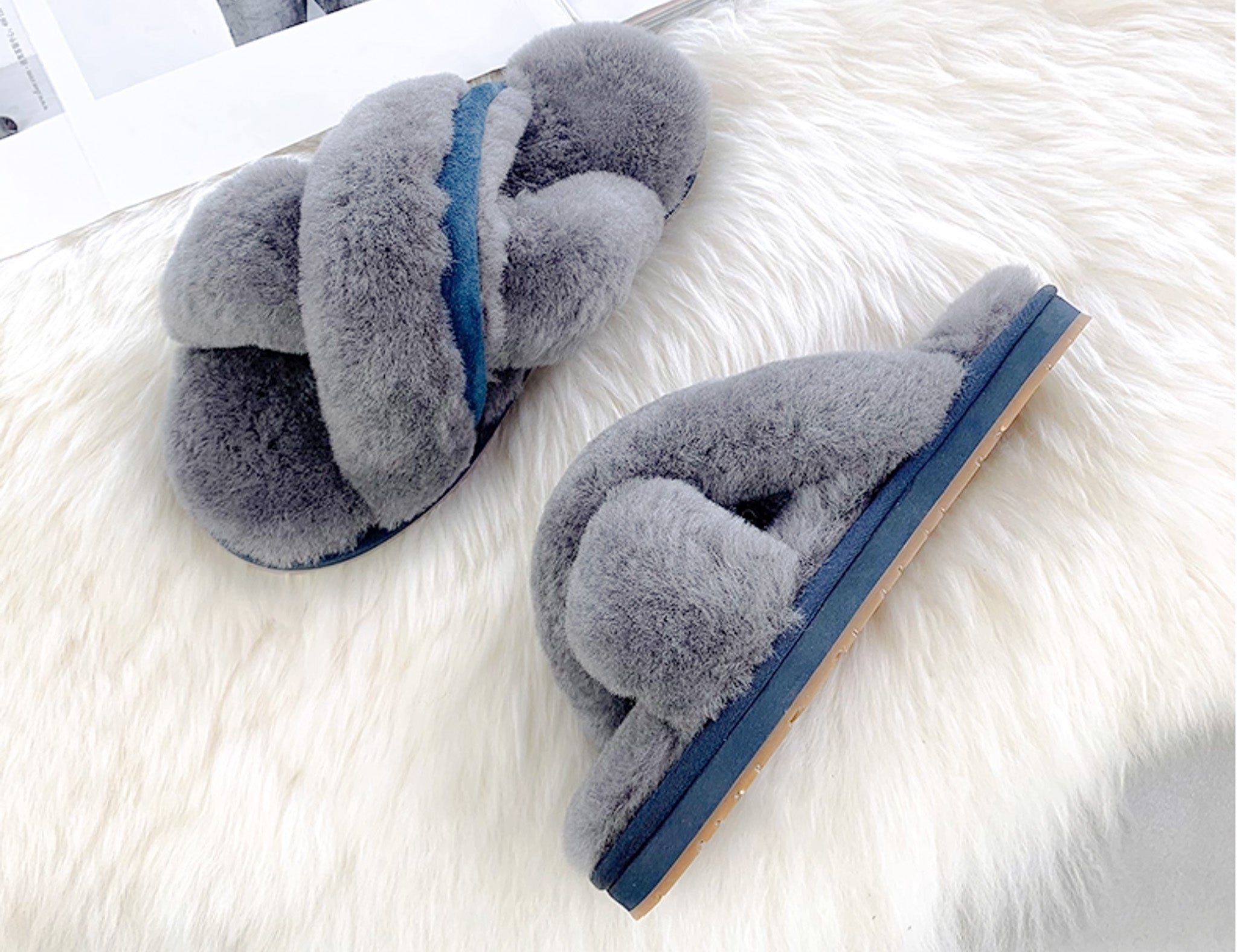 Bliss real wool dark gray